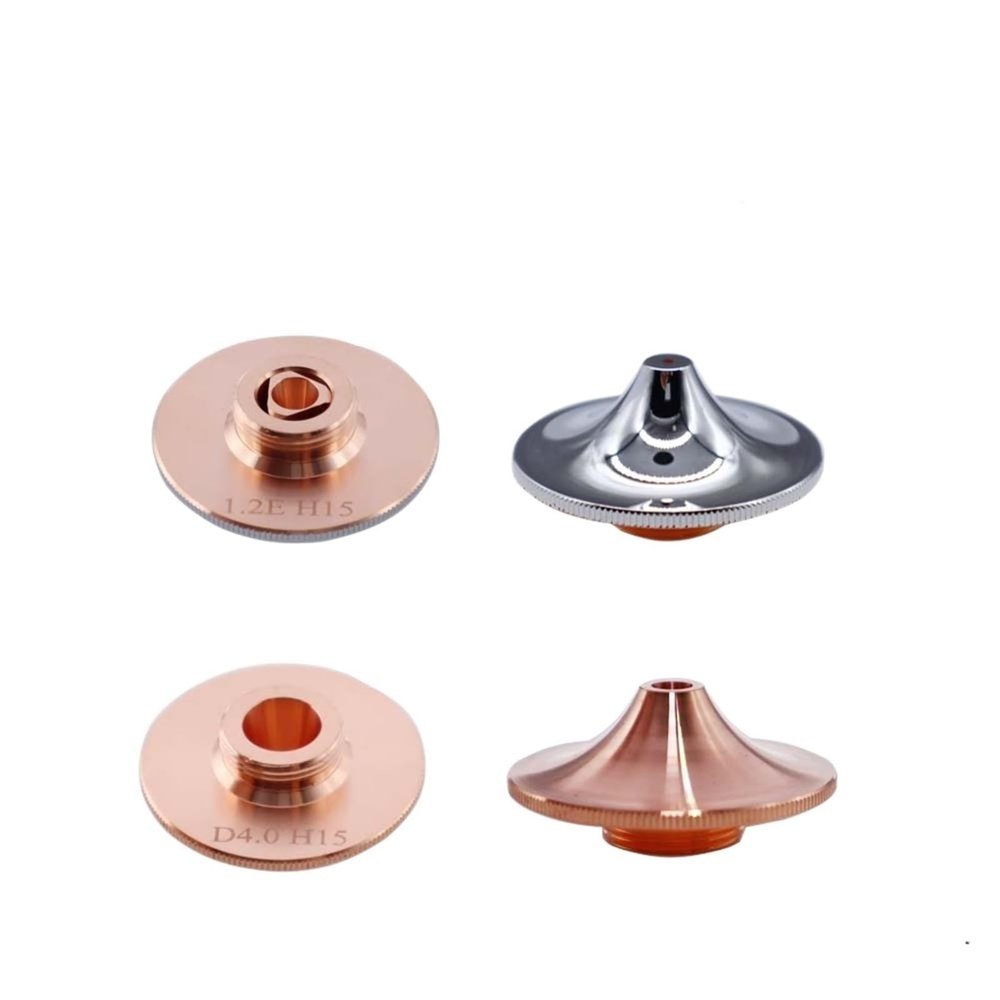 CO2 Laser Nozzle, High-Speed, Single/Double Layer, 32 mm Diameter, 1.0–4.0 mm Caliber, for Fiber Laser Cutting Heads and CO2 Laser Equipment (4.0 mm, Single Layer)