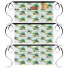 VAPOKF Waist Aprons, 3-Pack, Avocado Pattern, 3 Pockets, 23.6 x 12 in view 1