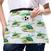 VAPOKF Waist Aprons, 3-Pack, Avocado Pattern, 3 Pockets, 23.6 x 12 in view 4