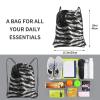 EdWal Camouflage Drawstring Backpack with Zipper Pocket, Black, One Size view 4