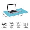 PATIKIL Blue PU Leather Desk Mat view 2