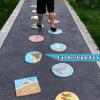11.8-Inch Round Stepping Stone for Garden Lawns and Backyard Paths, 1 or 6 Pieces, Animal Print (Blue Ladybug) view 2