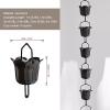 Pellet Rain Chain for Outdoor Downspouts, Adjustable Length (260 cm/8.5 ft; 1 × 100 cm/3.3 ft) view 2