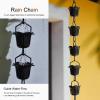 Pellet Rain Chain for Outdoor Downspouts, Adjustable Length (260 cm/8.5 ft; 1 × 100 cm/3.3 ft) view 4