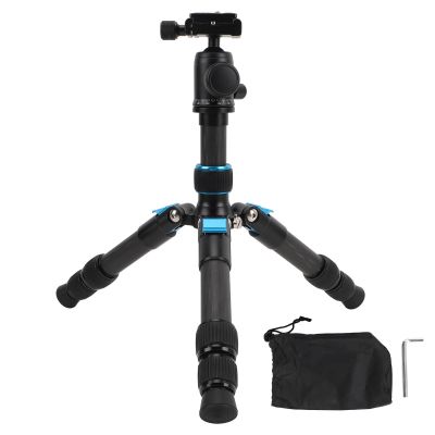 Carbon Fiber Desktop Camera Tripod with Extendable Ball Head, 360° Rotation for DSLR Photography