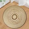 Wood Stake Ring Print Pattern Round Floor Mat, 80 cm view 1