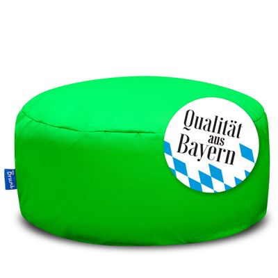 Bruni Pouf M in Green, Round Seat Pouf for Indoor and Outdoor Use