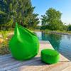 Bruni Pouf M in Green, Round Seat Pouf for Indoor and Outdoor Use view 4