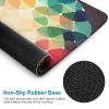 Square Mouse Pad with Non-Slip Rubber Base, Geometric Circle Design, Stitched Edge, 20.1 x view 3