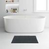 Avilia Non-Slip Bathroom Rug, Soft Microfiber, Gray, 80 x 50 cm view 2