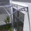 Black Door Awning for Entryways and Windows, Polycarbonate Cover with Aluminum Brackets, 120 x 150 cm view 1