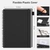RETTACY A5 Notebook for Women, Lined Spiral Notebook, 160 Pages, 100 g/m² College-Ruled Paper, Black view 2