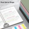 RETTACY A5 Notebook for Women, Lined Spiral Notebook, 160 Pages, 100 g/m² College-Ruled Paper, Black view 3