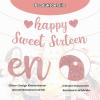 Glitter Happy Sweet 16 Birthday Banner, Pink view 3