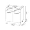 Vicco Fame-Line Kitchen Base Cabinet, High-Gloss Dark Blue, 80 cm view 3
