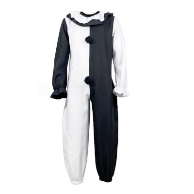 RUMAOZIA Movie Killer Terrifier Clown Black and White Jumpsuit Costume Set for Men