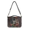 LACIYISON Moose American Flag Leaf Print Bible Cover, Waterproof PU Leather Zipper Bible Bag with Adjustable Strap view 1