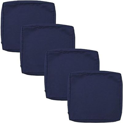 JORTUIO Waterproof Outdoor Sofa Seat Cushion Covers, 4-Pack, 50 x 55 x 10 cm