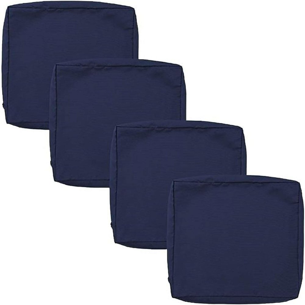 JORTUIO Waterproof Outdoor Sofa Seat Cushion Covers, 4-Pack, 50 x 55 x 10 cm