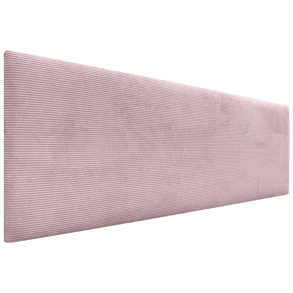 DHOME Solid Corduroy Upholstered Headboard, Dusty Pink, 145 cm