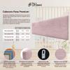 DHOME Solid Corduroy Upholstered Headboard, Dusty Pink, 145 cm view 2