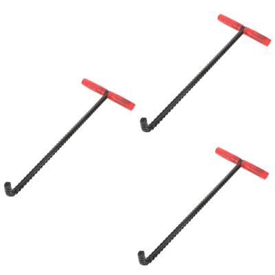 PartyKindom 3-Piece Manhole Hook Lifting Tool, Sturdy Alloy Manhole Cover Lifter for Quick and Safe Lifting