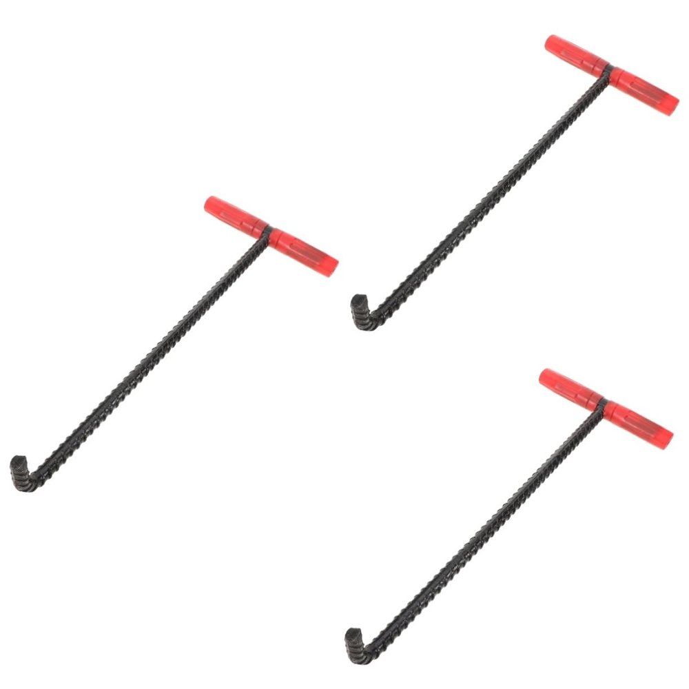 PartyKindom 3-Piece Manhole Hook Lifting Tool, Sturdy Alloy Manhole Cover Lifter for Quick and Safe Lifting
