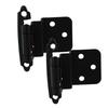 ORFOFE 2-Piece Self-Closing Cabinet Hinges, Black Metal Corner Hinges view 1