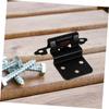ORFOFE 2-Piece Self-Closing Cabinet Hinges, Black Metal Corner Hinges view 2