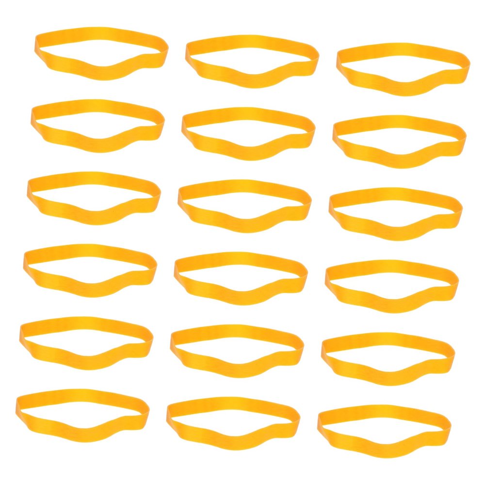 Wide Yellow Rubber Bands, 28 Pieces, Durable