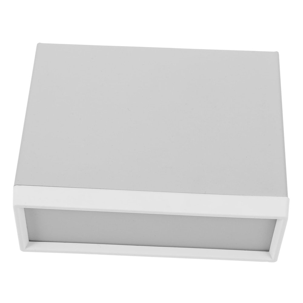 HOMSFOU Iron Electronics Project Enclosure, Gray DIY Junction Box with Front and Back Panels