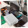 HOMSFOU Iron Electronics Project Enclosure, Gray DIY Junction Box with Front and Back Panels view 3