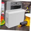 HOMSFOU Iron Electronics Project Enclosure, Gray DIY Junction Box with Front and Back Panels view 4