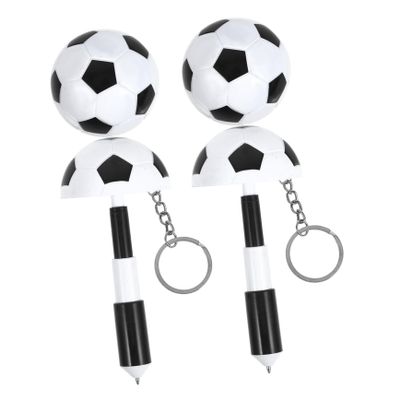 VILLFUL Football Plastic Ballpoint Pens, 2-Pack, Keychain