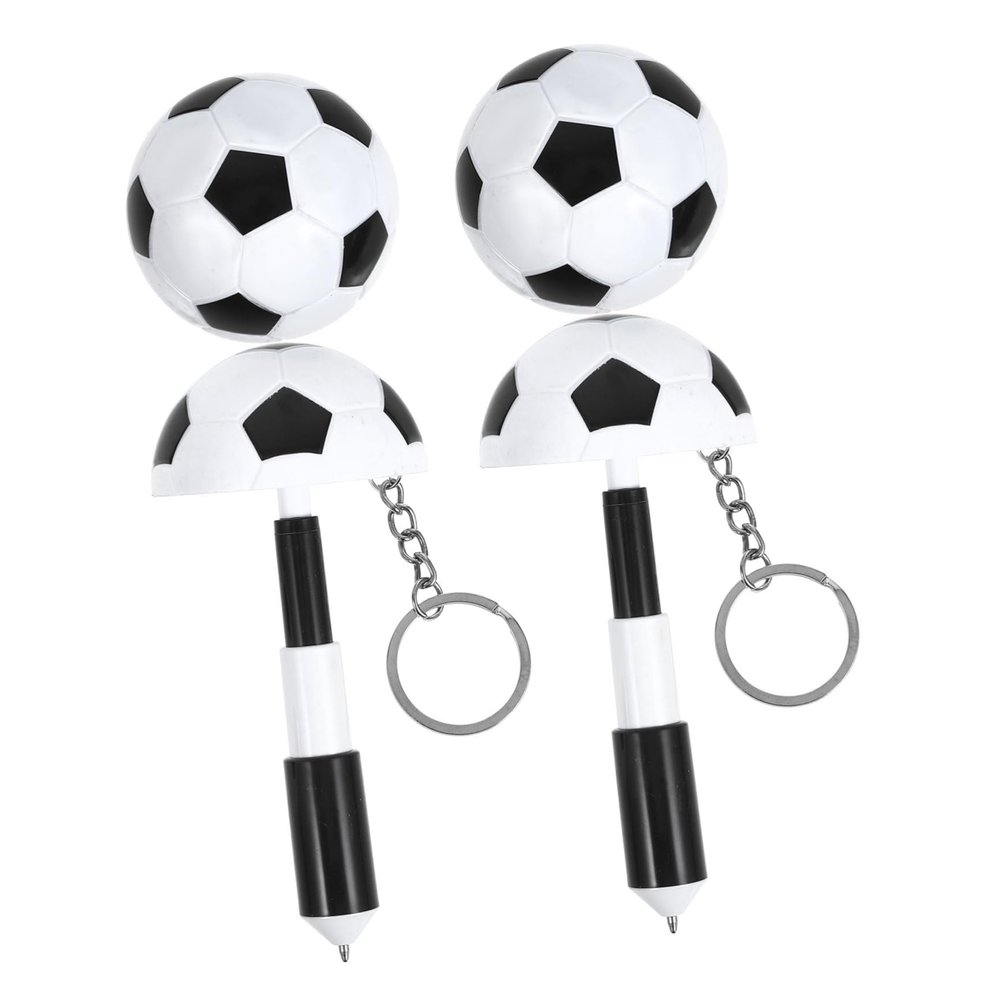 VILLFUL Football Plastic Ballpoint Pens, 2-Pack, Keychain