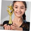 2-Piece Gold Plastic Celebration Trophies for Students, Realistic view 4