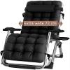 Black Zero Gravity Lounge Chair with Headrest, 200 kg Capacity view 1