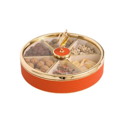 Snack Serving Tray with 6 Removable Bowls and Clear Lid
