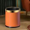 10 L Orange Open-Top Double-Layer Trash Can view 3