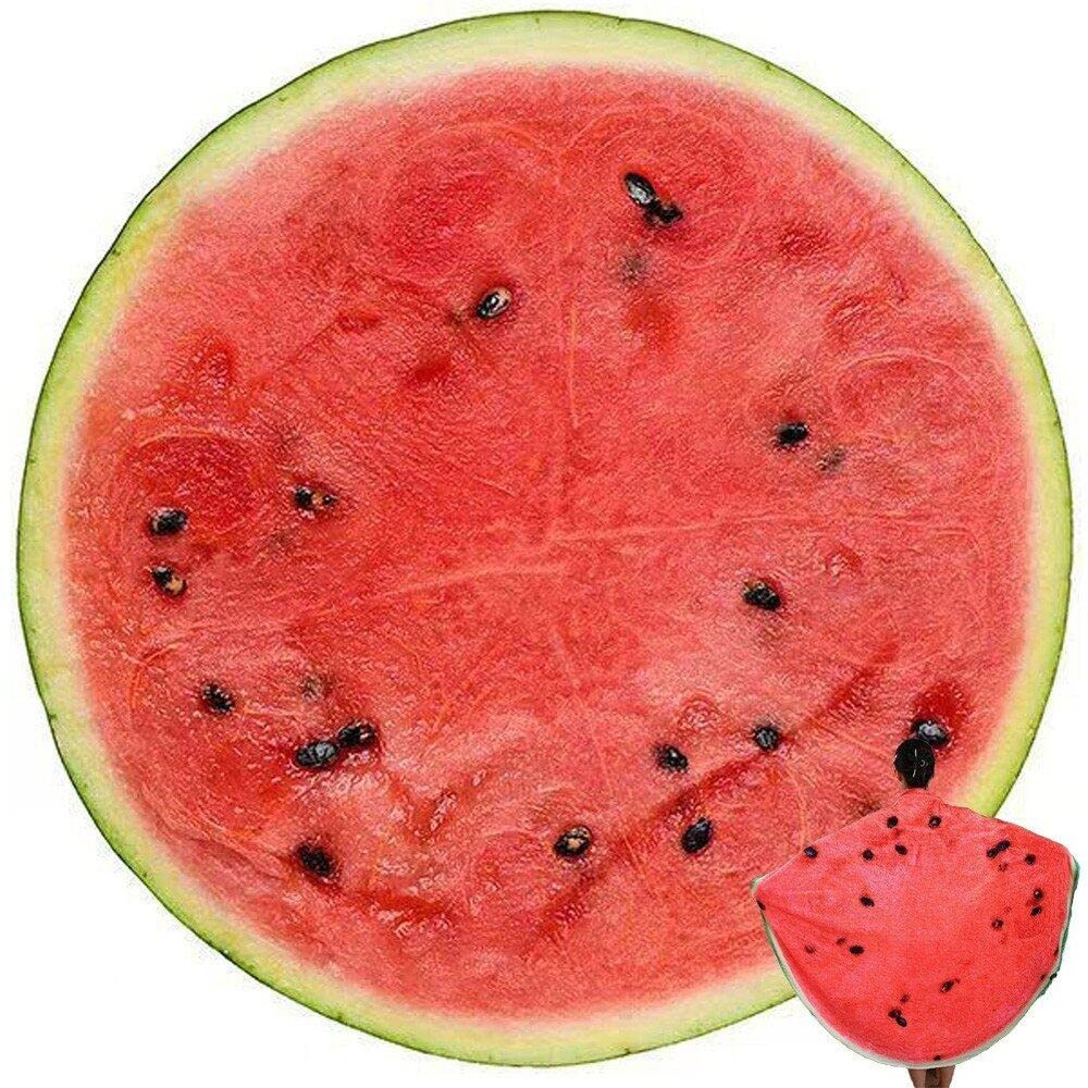 Zghhc Funny Watermelon Blanket for Children and Adults, Flannel Wrap Blanket
