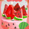 Number 7 Red Watermelon-Themed Birthday Candle view 3