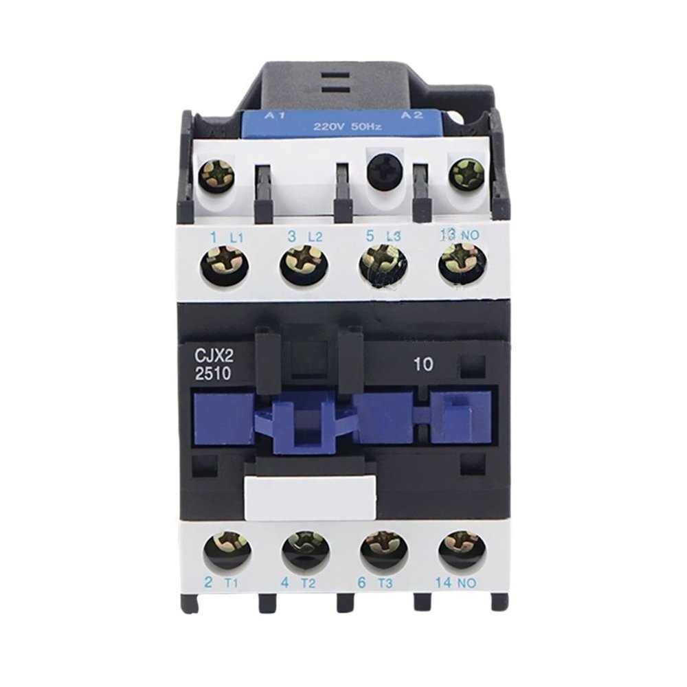 CJX2-2510 3-Phase AC Motor Contactor Relay, 25 A, 3-Pole, 1 NO Contact, 24 VAC/36 V/220 V/380 V Coil, 35 mm DIN Rail, 1 pc (AC 380 V)