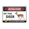 MUYIASER “Beware of the Deer” Aluminum Warning Sign, 20.3 x 30.5 cm view 1