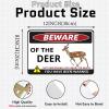 MUYIASER “Beware of the Deer” Aluminum Warning Sign, 20.3 x 30.5 cm view 2