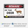 MUYIASER “Beware of the Deer” Aluminum Warning Sign, 20.3 x 30.5 cm view 4