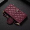 FERLAN Phone Case Compatible with vivo Y17S/Y33T 4G, Premium PU Leather Wallet Flip Case with Zipper, Magnetic Closure, Card Slots, Stand Function, Red view 4