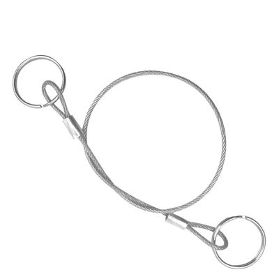JMORCO 10-Pack 2 mm PVC-Coated Stainless Steel Wire Rope Lanyards, 0.5 m
