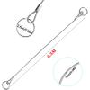 JMORCO 10-Pack 2 mm PVC-Coated Stainless Steel Wire Rope Lanyards, 0.5 m view 2