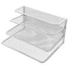STOBOK 5-Piece Metal Desk File Organizer with Three Compartments, Book Stand and Document Holder view 2