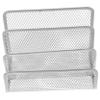 STOBOK 5-Piece Metal Desk File Organizer with Three Compartments, Book Stand and Document Holder view 3